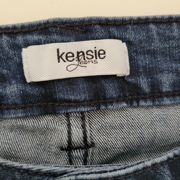 Kensie Jeans Women's Skinny Raw Hem Blue Gray Two Tone Mid Rise Stretch 10/30 - Picture 8 of 9